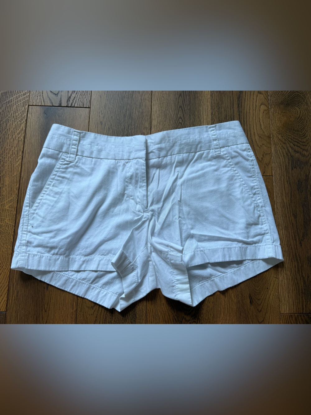 White Women’s J Crew Chino Shorts